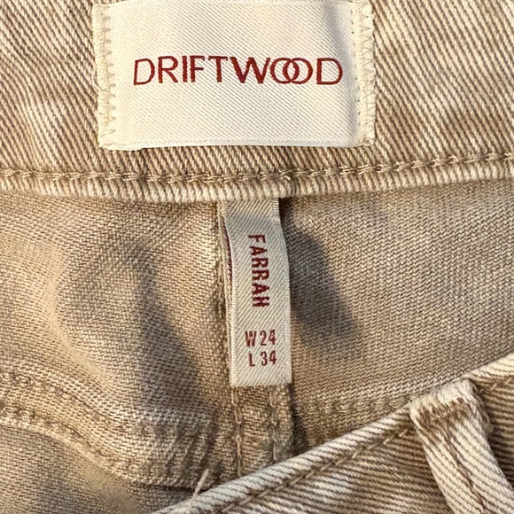 Driftwood Farrah Flare Floral Embroidered Jeans Gray Denim - Picture 4 of 7